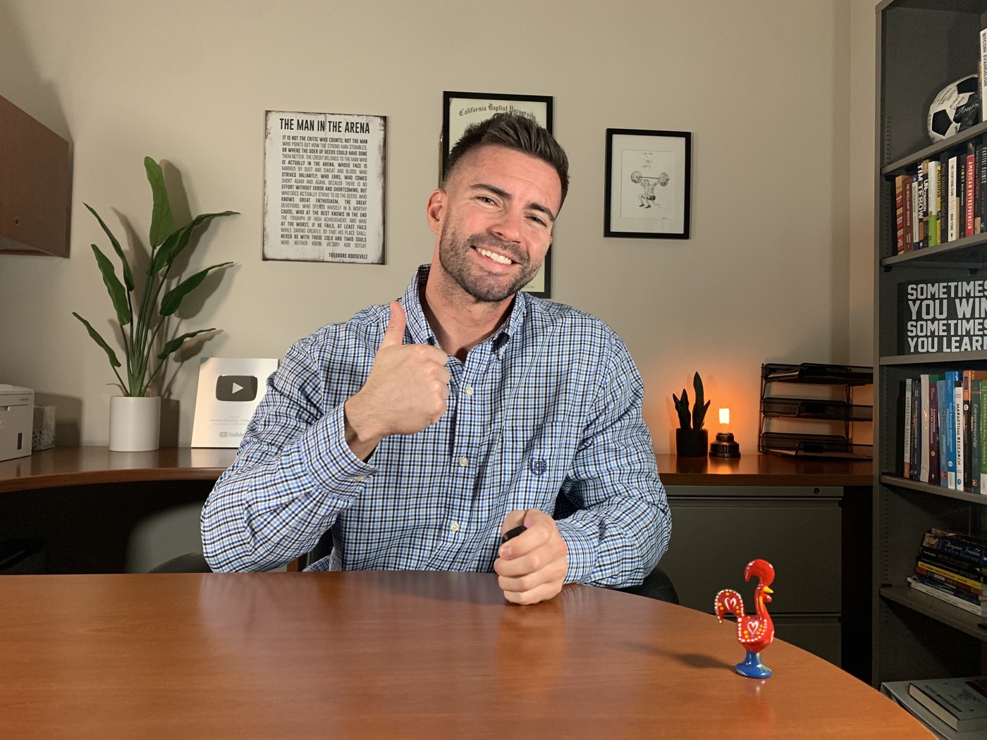 Nolan, Professor G, at his desk